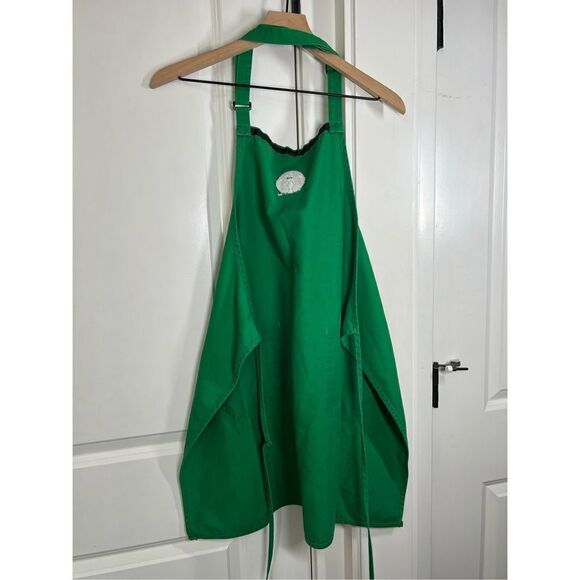 Starbucks Unisex Green Cotton Blend Twill Adjustable Apron Adult One Size K318 - Picture 4 of 5